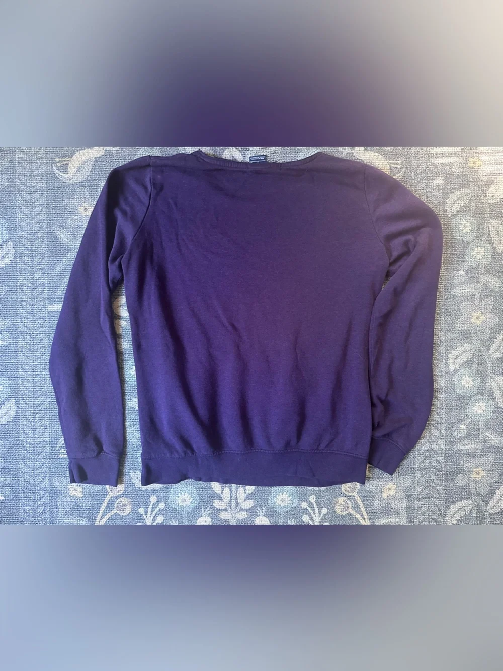 Nike Women's Dark Purple Pullover Sweatshirt with Marble Logo